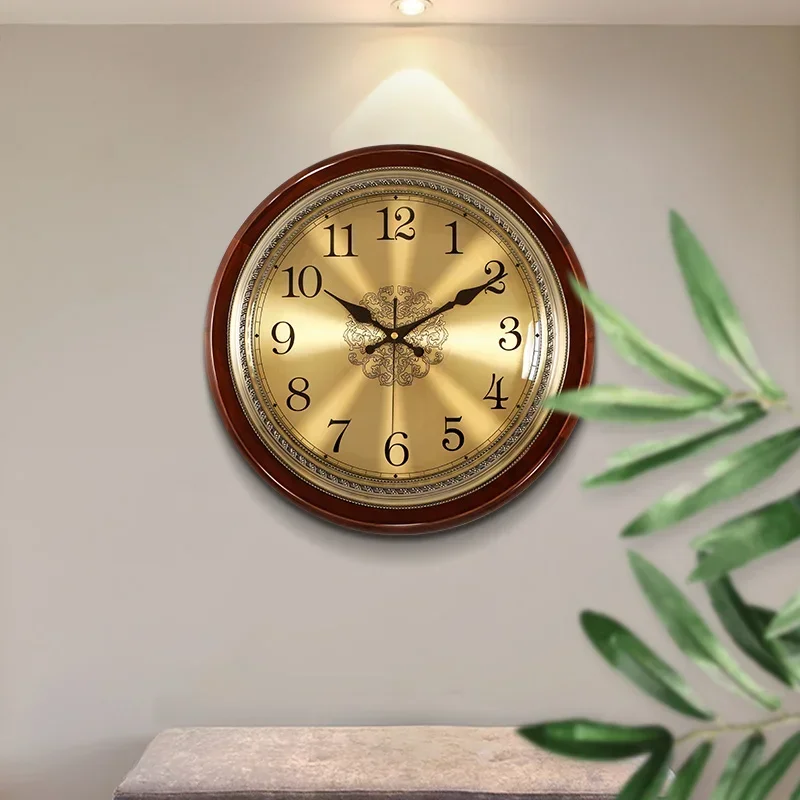 Luxury Lifestyle Watches - Luxury Wood Wall Clock Metal Retro