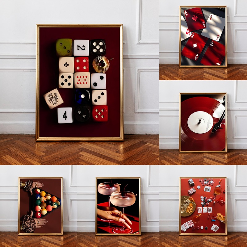 Luxury Lifestyle Furniture - Retro Nightlife Casino Poker Dice Poster