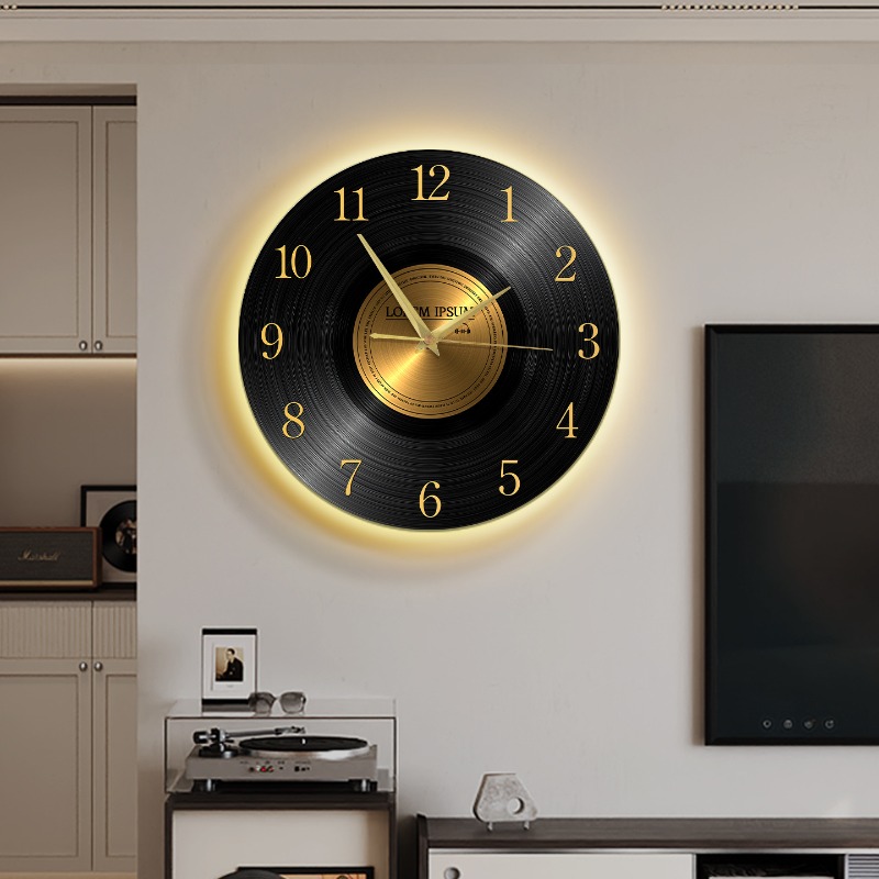 Luxury Lifestyle Living - Vintage Wall Clock with Light Living