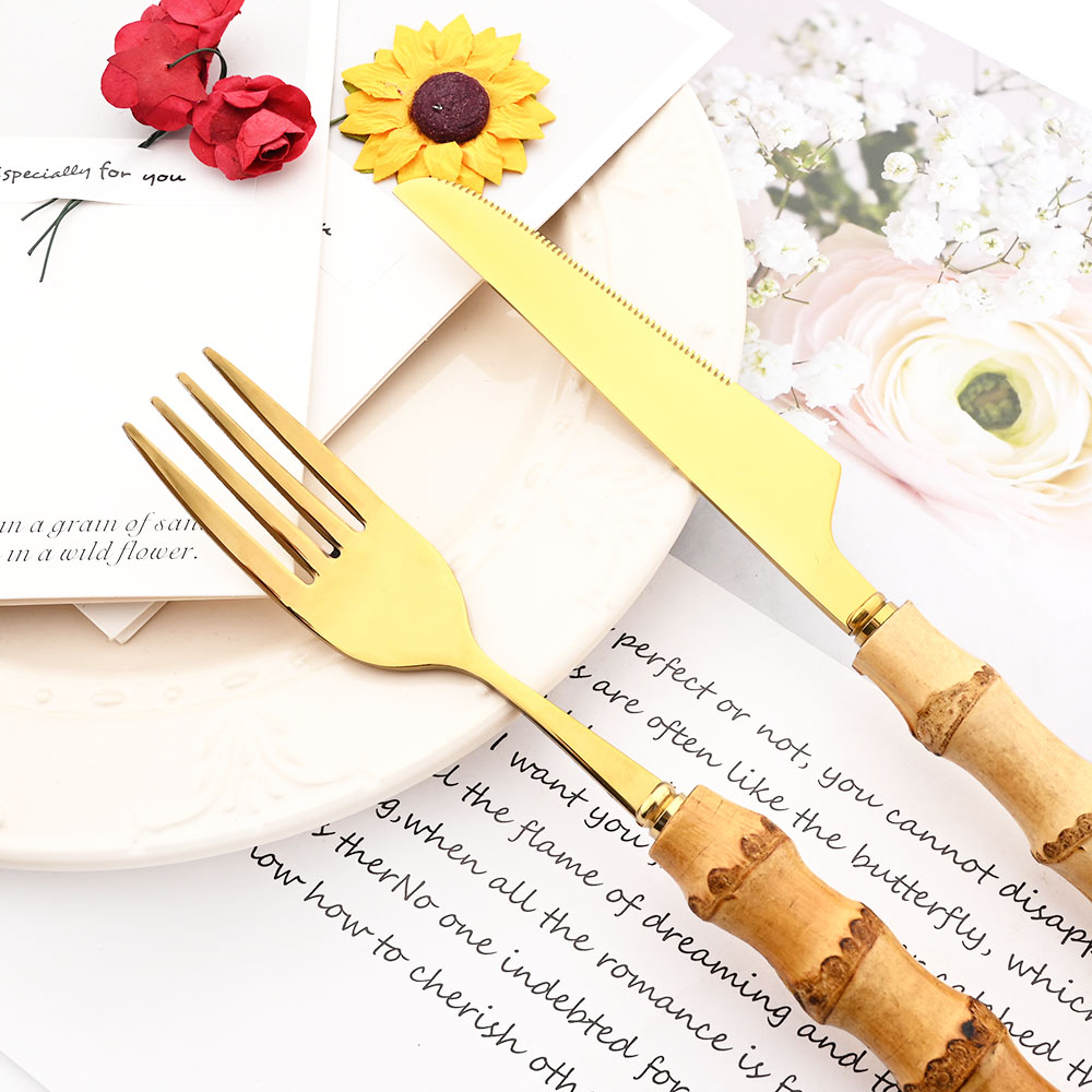 Drmfiy Gold Dinner Fork Cutler - Gold Plated Cutlery recension och pris