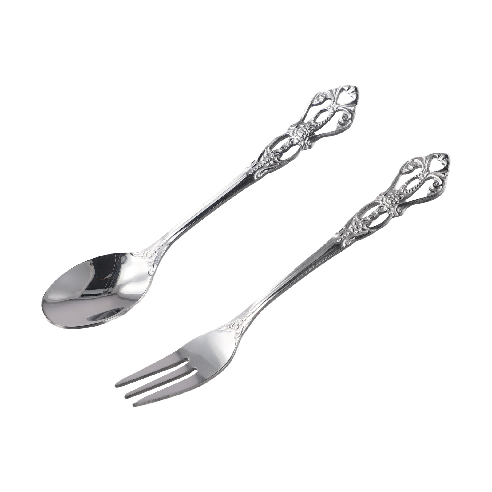 1 Pair Vintage Gold Spoon Fork - Gold Plated Cutlery recension och pris