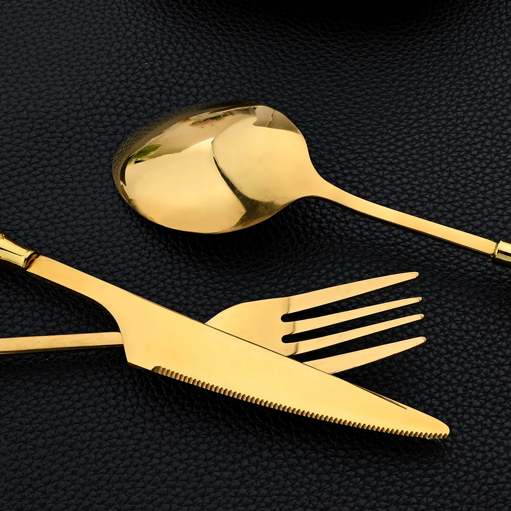 16Pcs Tableware Set Cutlery Se - Gold Plated Cutlery recension och pris