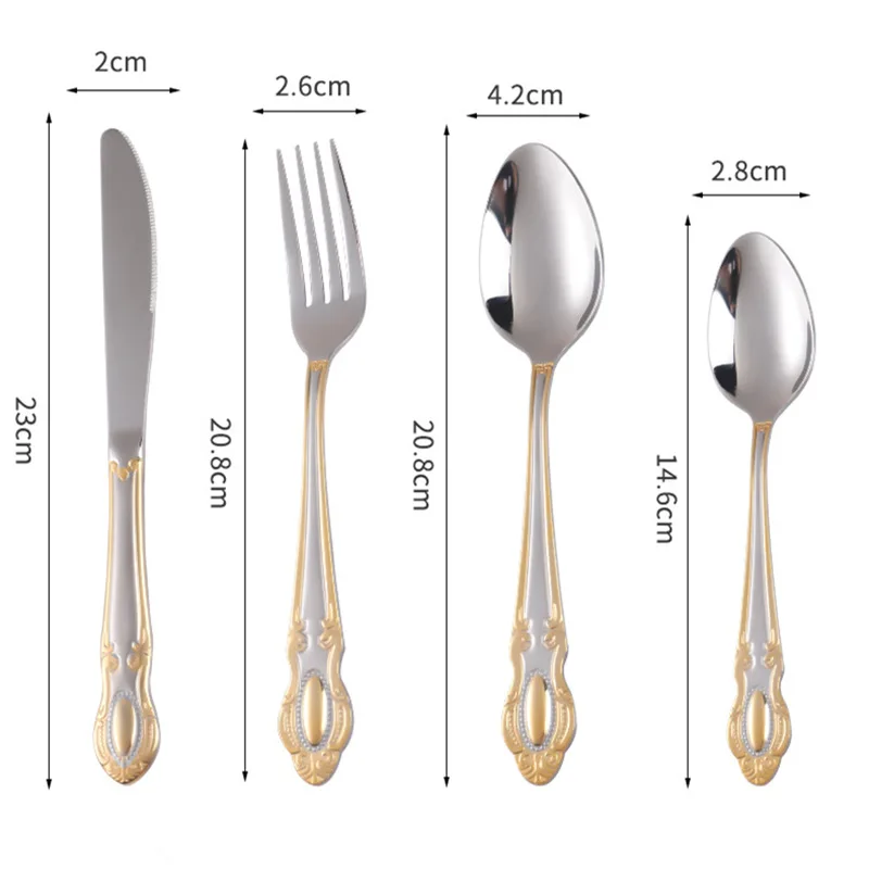 Golden Cutlery Set,Luxury Retr - Gold Plated Cutlery recension och pris