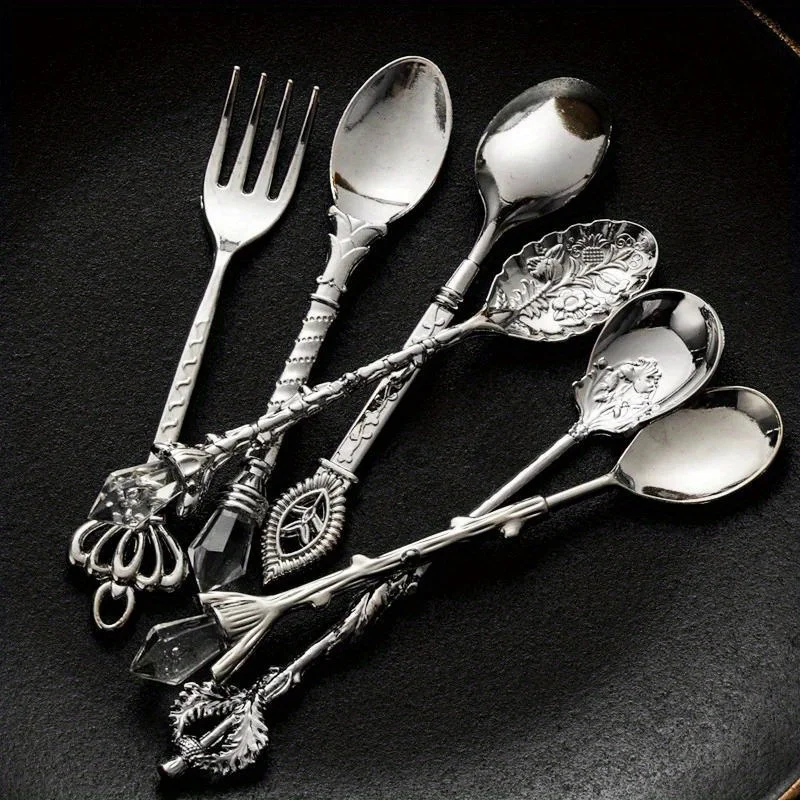 6pcs Vintage Spoons Fork Royal - Gold Plated Cutlery recension och pris