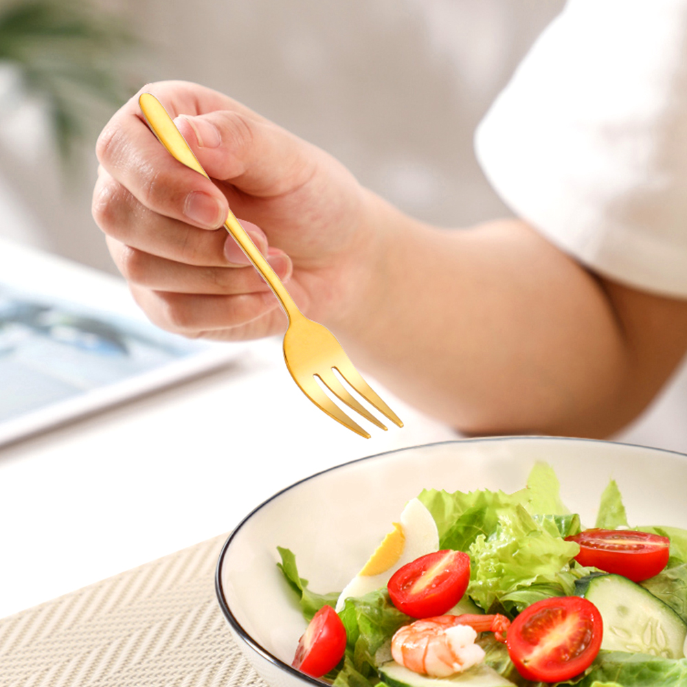 1/4/5/6Pcs Tea Forks Fruit For - Gold Plated Cutlery recension och pris