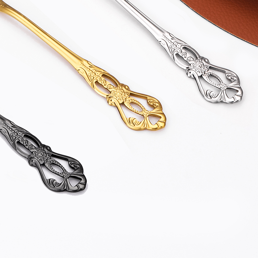 2/4/6/12pcs Gold Dessert Spoon - Gold Plated Cutlery recension och pris